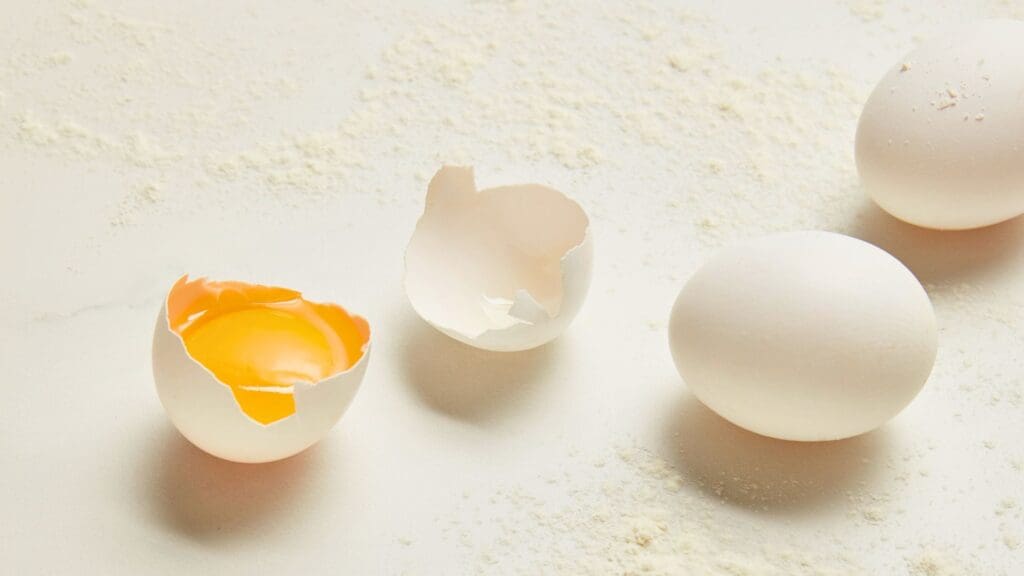 cracked eggs on table to show benefits against alzheimers