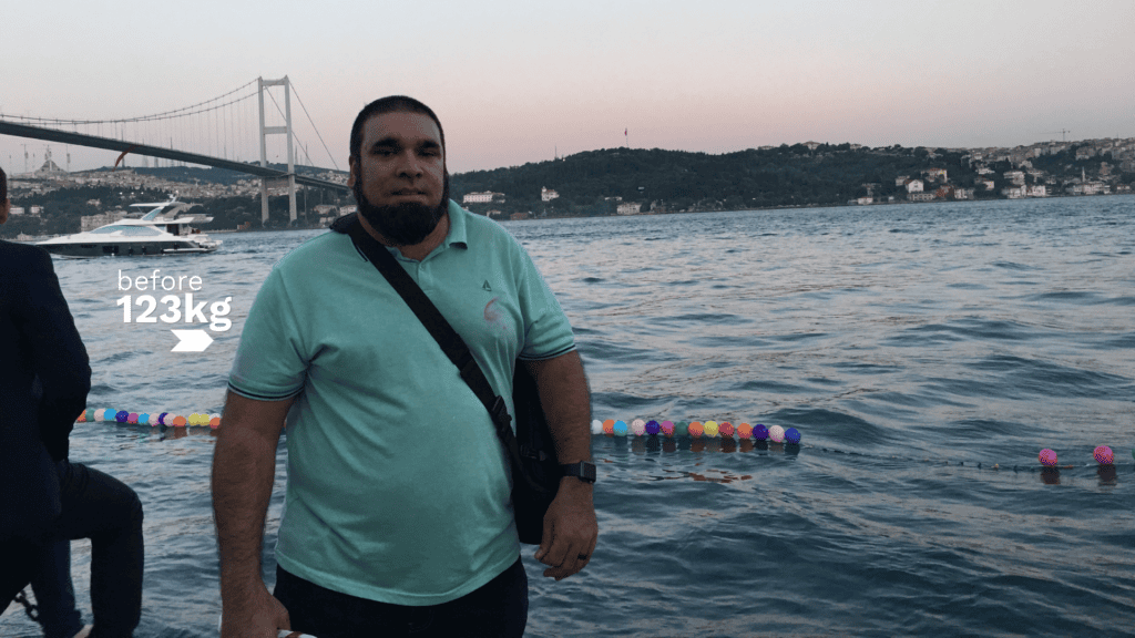 faizel patel before transformation to lose weight